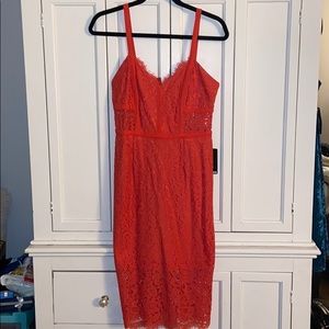 Orange lace dress